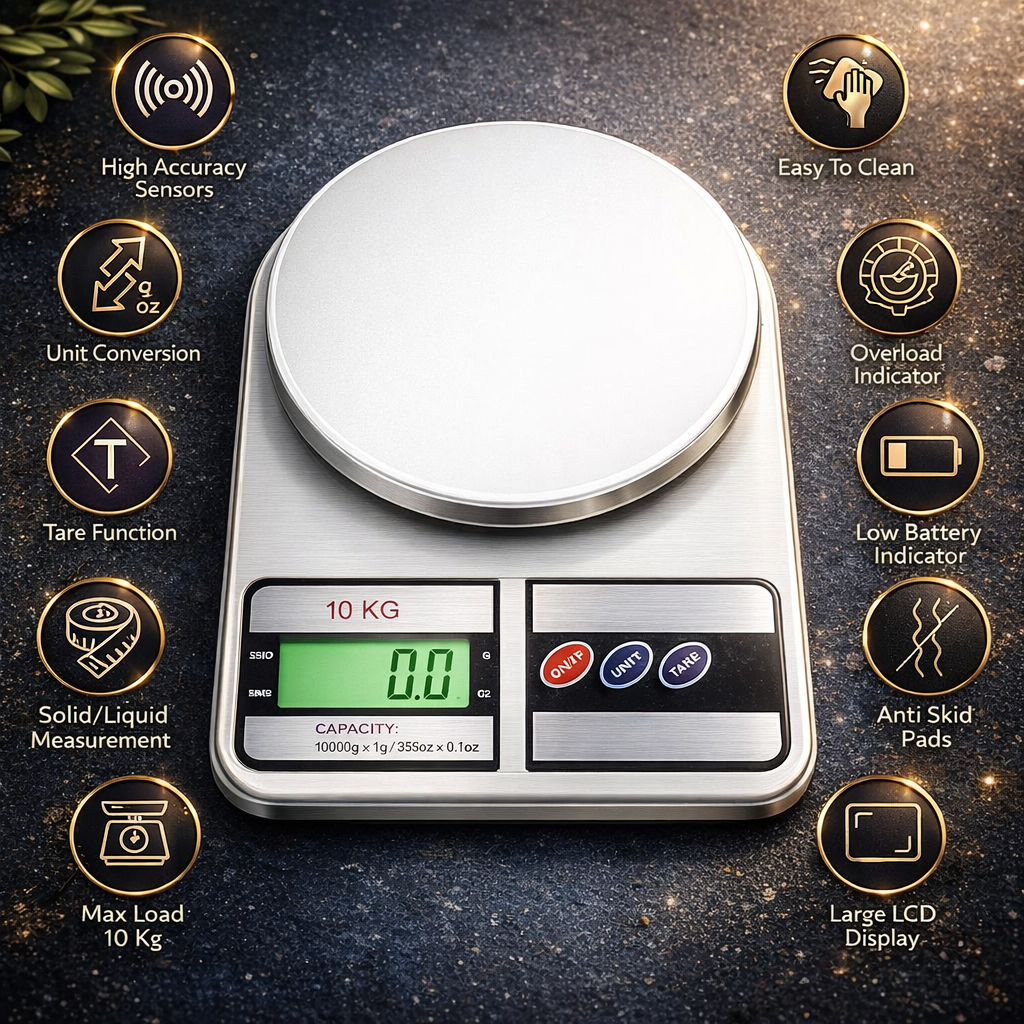 Compact digital food weighing scale SF-400 lightweight kitchen weight machine