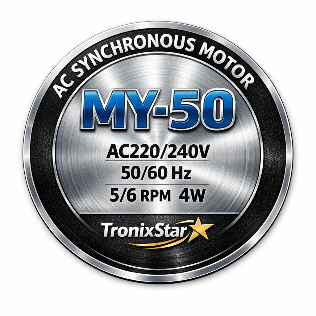 TronixStar Slow Speed Electric Motor 220V for DIY Projects Turntable Motor Metal Body