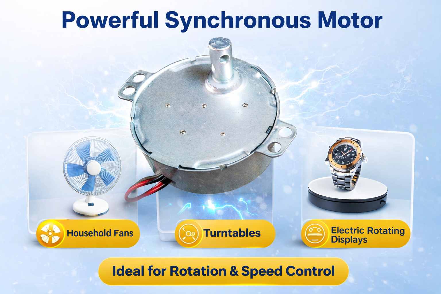 5 RPM AC Synchronous Motor 220V Geared Motor for Rotating Display Turntable Advertising Lamp
